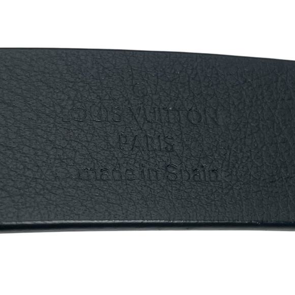 Louis Vuitton LV Initiale 20mm Leather Belt Black Gold Buckle Size 75/30 - Picture 12 of 13